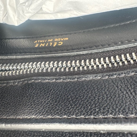 Celine Tan Leather Clutch with Silver Accents - Picture 7 of 7